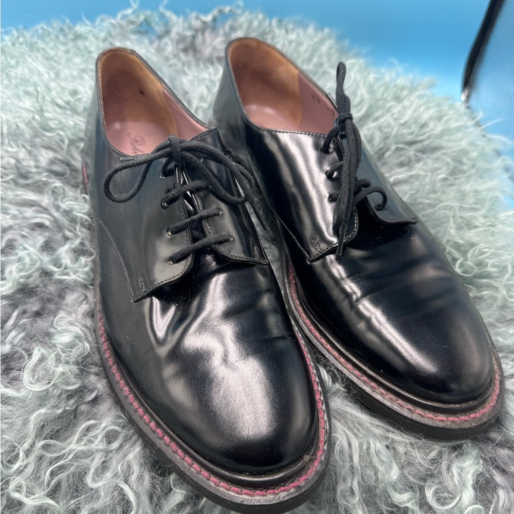 Robert Clergerie Shiny Black Oxfords